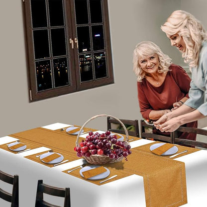 Grelucgo Handcrafted Solid Color Dining Table Runner, Dresser Scarf, - Image 5