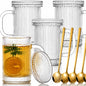 Noamus 4 Pack Glass Coffee Mugs by Noamus
