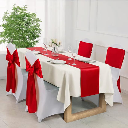 Manyshofu Red Satin Table Runner 12x108 - Image 4