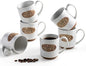 Coffee Cups, Tea Cup, Cute Mini Demitasse Cups Set of 6, Espresso Shot Cups by LYEOBOH