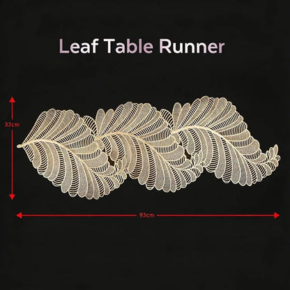 FAVE Table Runner 36 Inches Vinyl Golden Table Runner | Heat Resistant Table - Image 2