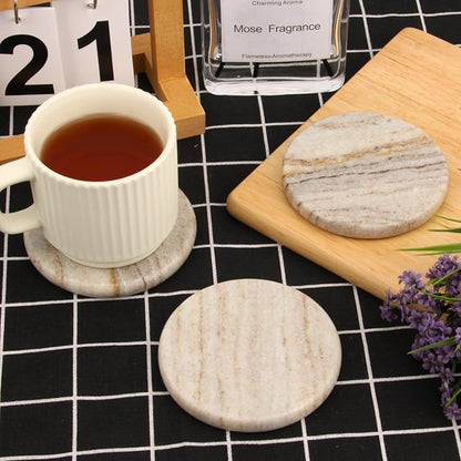 Natural Marble Coasters Set of 4, 4 inch Round, Viva Jade | Stone Coasters - Image 8