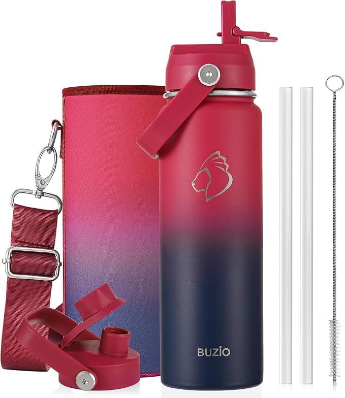 BUZIO 24 oz Insulated Stainless Steel Water Bottle by BUZIO