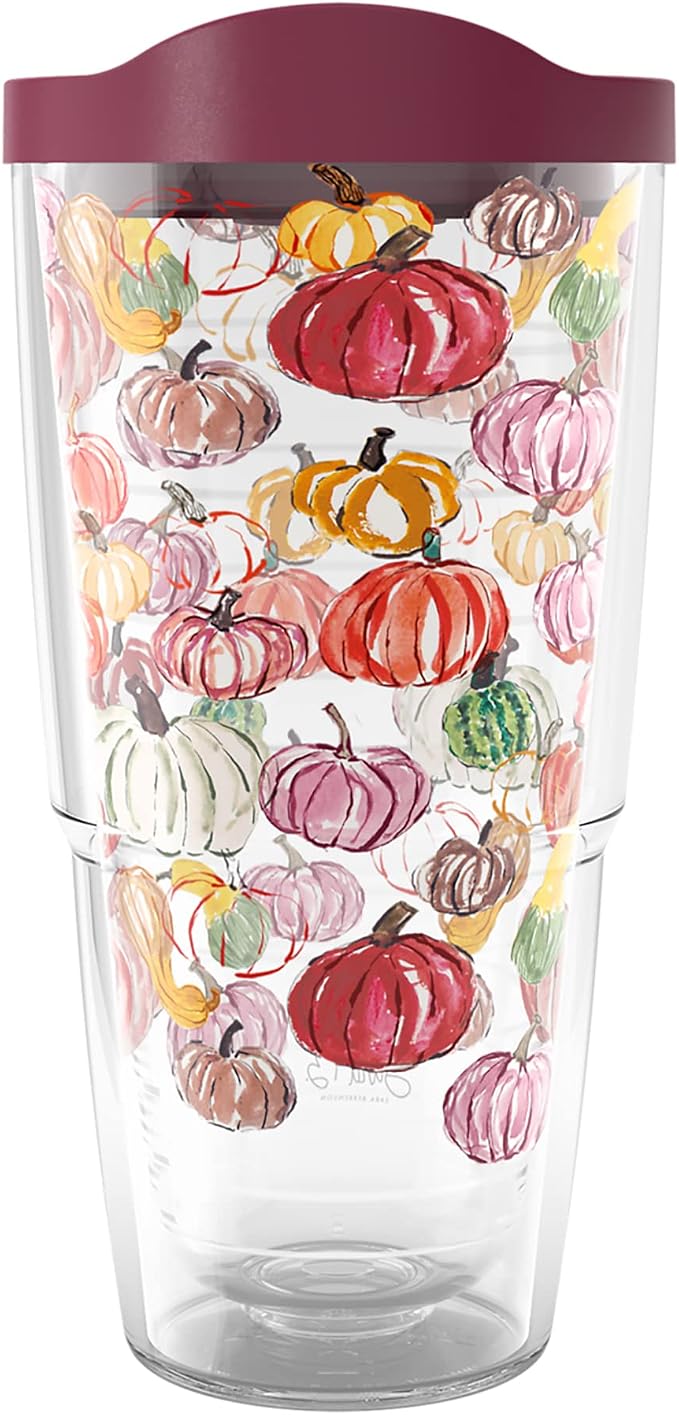 Tervis Sara Berrenson Fall Pumpkin Pattern Made in USA Double Walled Insulated by TervisTumblerCompany