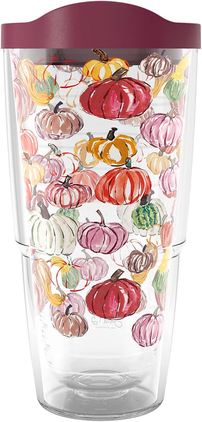 Tervis Sara Berrenson Fall Pumpkin Pattern Made in USA Double Walled Insulated by TervisTumblerCompany