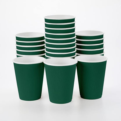 Restaurantware-12 Ounce Disposable Coffee Cups, 500 Ripple Wall Hot Cups by Restaurantware