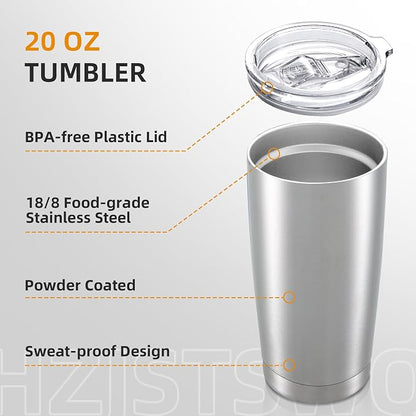 20oz Tumbler Bulk with Lid Stainless Steel Tumblers, 12 Pack | Leak Proof Lid - Image 3