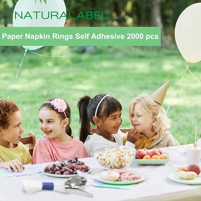 Self-Adhesive Napkin Bands, elegant table setting, - Image 5
