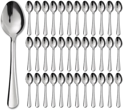 Windsor 36-Piece Set Stainless Steel Teaspoons, Tea Spoons | 5.9-Inch Food by Hansmart