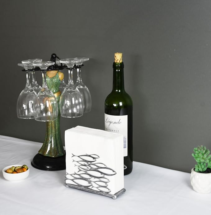 OwlGift Fish Design Napkin Holder, Ocean Serviette Dispenser, Marine Cocktail - Image 4