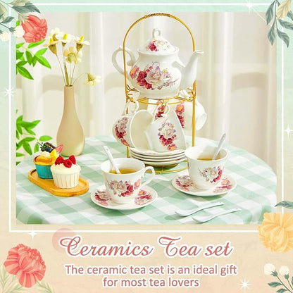 Zhehao 20 Pcs Porcelain Tea Set - Image 3
