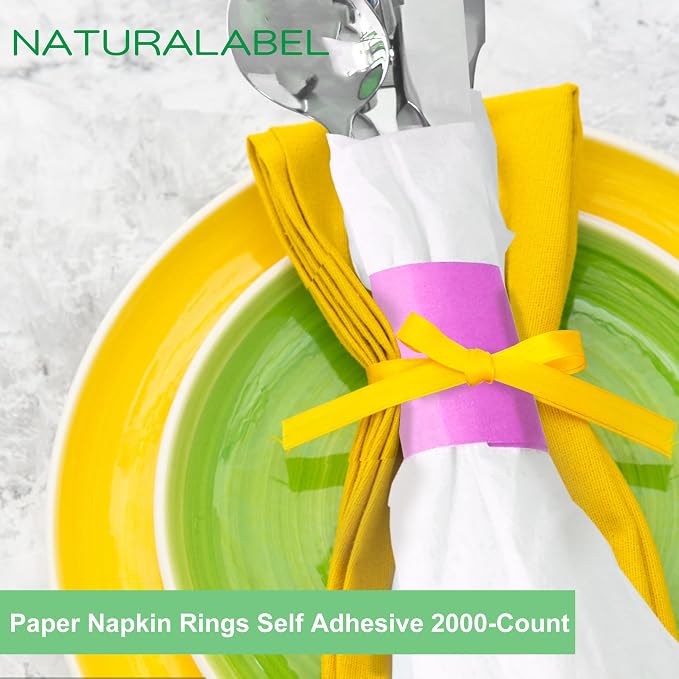 Self-Adhesive Napkin Bands, elegant table setting, - Image 5