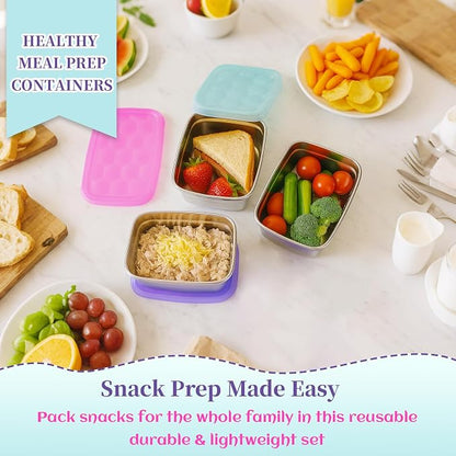 3-Pack Stainless Steel Snack Containers - Image 2