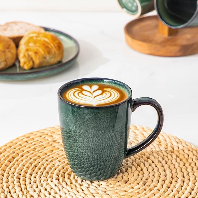 vancasso STARRY Ceramic Coffee Mug Set of 6, 12 Oz Tea Cups - Image 6