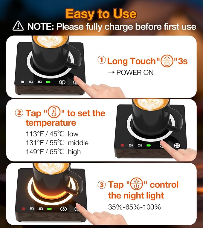 Mug Warmer, Portable Charger, Wireless Coffee Cup Warmer - Image 6