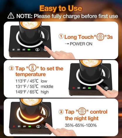 Mug Warmer, Portable Charger, Wireless Coffee Cup Warmer - Image 6