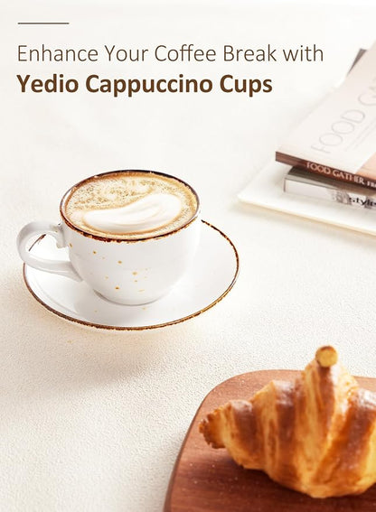 8 oz Porcelain Cappuccino Cups - Image 4