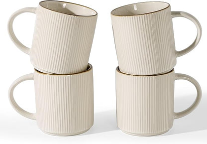 famiware Coffee Mug Set for 4, Star 16 oz Catering Mugs Cup Set by Famiware
