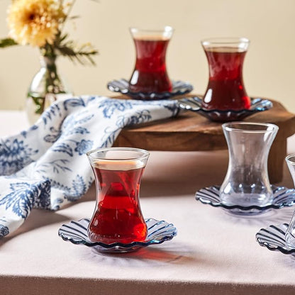 KARACA Luna 12-Piece Turkish Tea Cups - Image 6