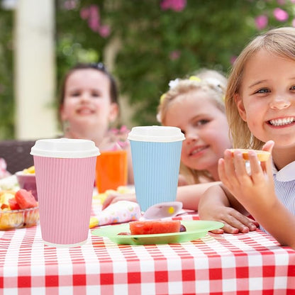 Whaline 100 Pcs Pastel Color Disposable Coffee Cups - Image 6