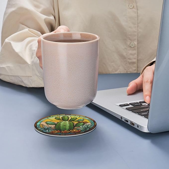 Cactus Coasters for Drinks, Housewarming Gifts - Image 9