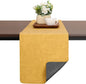 Table Runners 72 Inch Long, Dual-Sided Faux Leather Table Runner | Waterproof by Chitomars