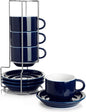 Sweese 8 Ounce Porcelain Stackable Cappuccino Cups by Sweese