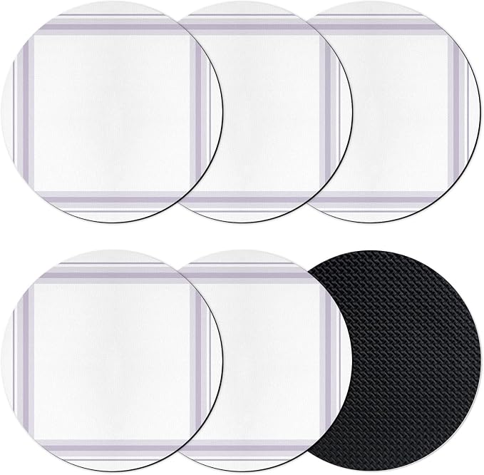 Minimalist Grid Coasters Set of 6, Absorbent Coasters by Unknown