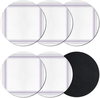 Minimalist Grid Coasters Set of 6, Absorbent Coasters by Unknown