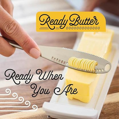 Houseify Ready Butter 3-in-1 18/10 Stainless Steel Butter Knife | 6-inch handle - Image 4