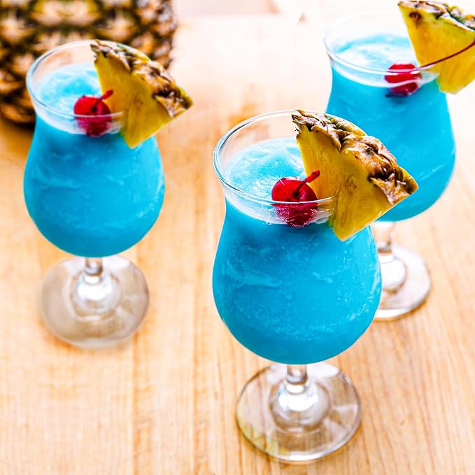 Hurricane Glasses Set of 6-13 Oz Milkshake Tall Cocktail Glasses - Image 4