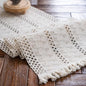 Macrame Table Runner Cream Beige Boho Table Runners by AlynsehomCreateaBetterLife