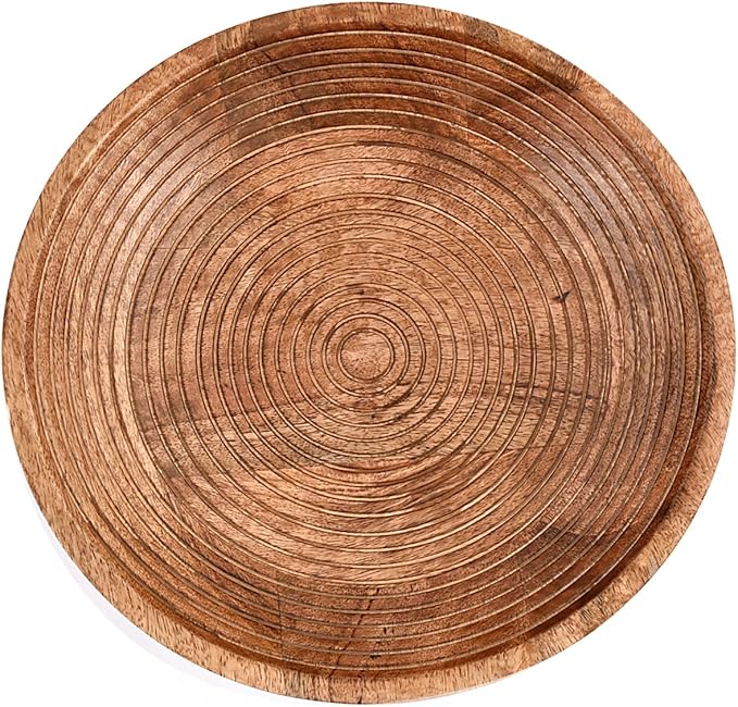 FRUIT BOWL Mango Wood Round Shaped Serving Bowl - Image 4