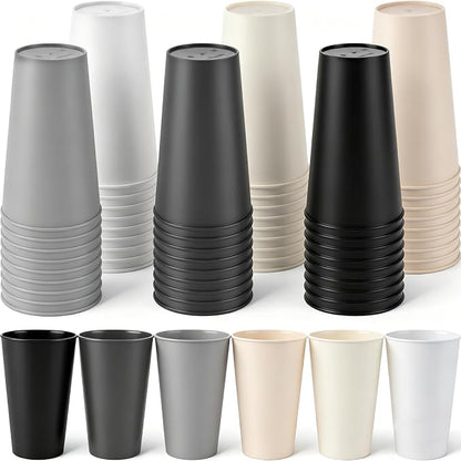 Yungyan 50 Pcs Reusable Plastic Cup 16oz Unbreakable Cup, Dishwasher-safe by Yungyan