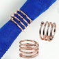 Jofefe 6Pcs Rose Gold Napkin Rings Round Napkin Ring Set Napkin Holders by Jofefe