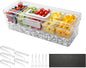 VEVOR Chilled Condiment Server Caddy, 5 Compartment Ice Cooled Serving Container by VEVOR