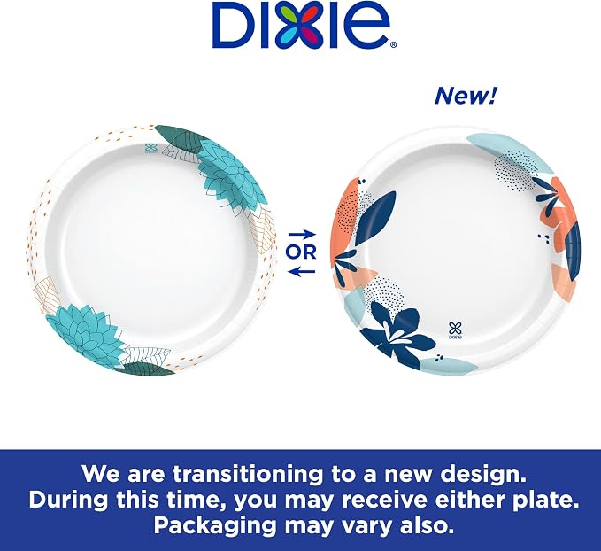 Dixie Medium Paper Plates, 8.5 Inch, 2X Stronger*, Microwave-Safe, Soak-Proof - Image 5