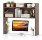 Tangkula Desktop Bookshelf for Computer Up to 32”, 37” Countertop Storage Hutch with 6 Storage Shelves, 3-Tier Desktop Organizer Display Rack, Wooden Desk Hutch for Dorm Home Office (Rustic Brown)