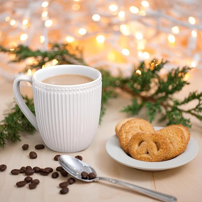 Coffee Mugs Set of 6, 16 Oz White Coffee Mugs | HomeElves Porcelain Mugs - Image 6