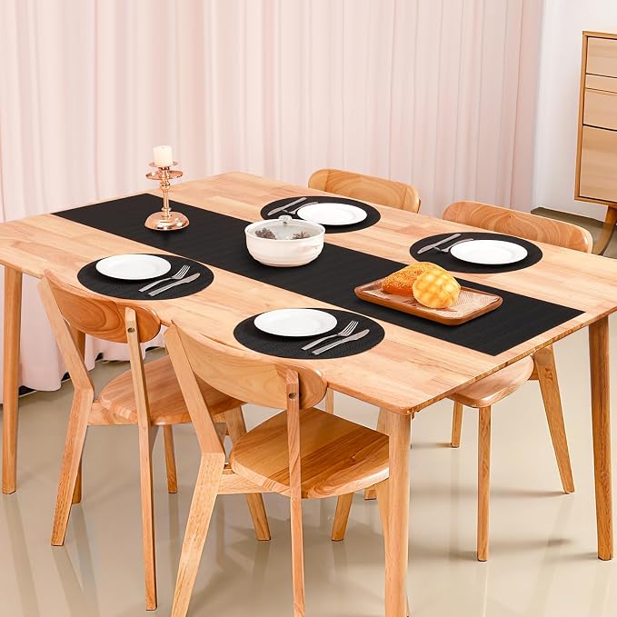 Table Runner 72 Inches Long, Vinyl Woven Heatproof Table Runners | Washable - Image 5
