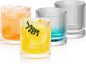 Ribbed Glass Cups Set, 390ml Vintage Drinking Glassware Set of 4, Cocktail Glasses, Low Ball Ribbed Glassware, Mixed Glassware Set, Premium Whiskey Glasses, Ideal for House of Glass