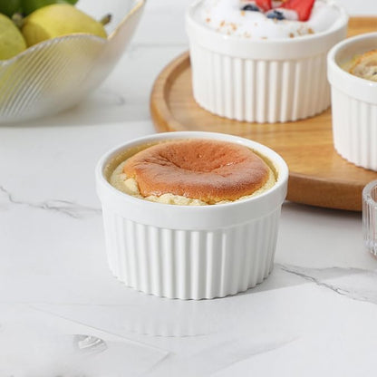 MALACASA Ramekins 8 oz Oven Safe, Porcelain Creme Brulee Ramekins Pudding - Image 9