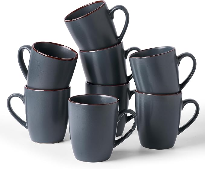 famiware Venus Coffee Mugs Set of 8, 13 oz Ceramic Stoneware Mug Cup Set | by Famiware