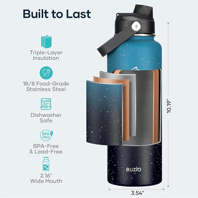 BUZIO Triple Wall Vacuum Water Bottle - Image 4