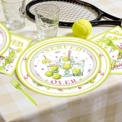 96Pcs Tennis Party Decorations Tableware Set Tennis Served Birthday Paper - Image 5