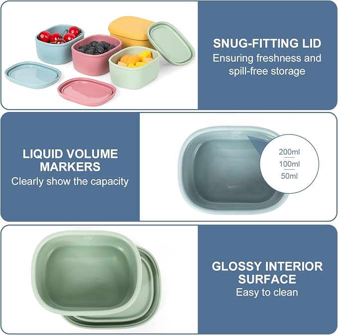 6 pcs 10 oz Silicone Snack Containers - Image 6