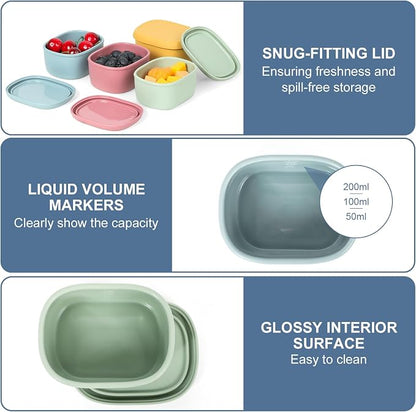 6 pcs 10 oz Silicone Snack Containers - Image 6