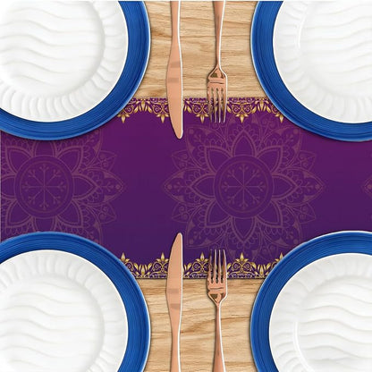 Linen Diwali Table Runner, Diwali Table Cloth Indian Table Decorations | Long - Image 4