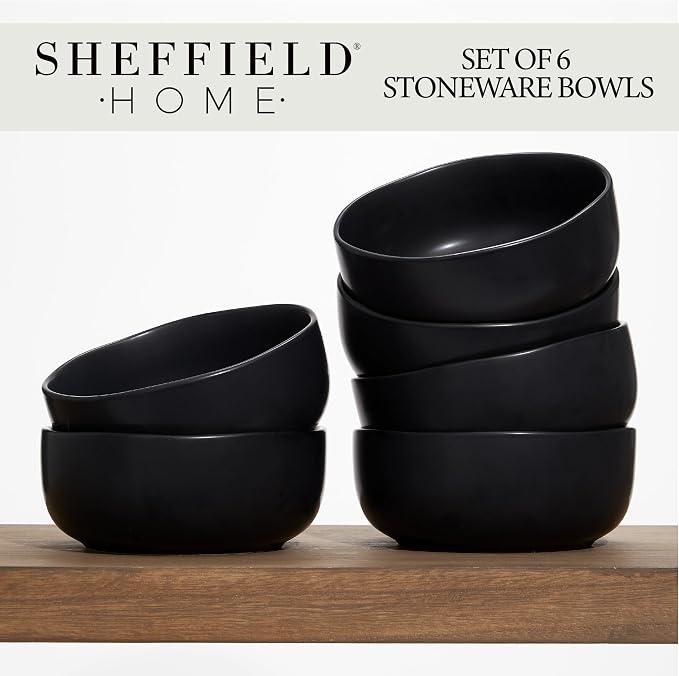 Sheffield Home Large Stoneware Cereal Bowls - Image 3