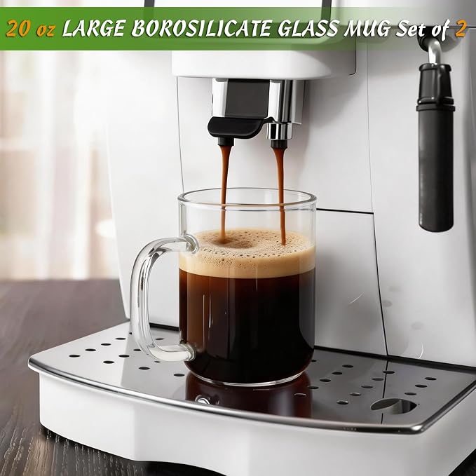 DRASTAR Glass Coffee Mugs, 20 oz Coffee Mug - Image 6
